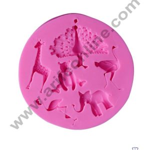 Cake Decor Silicon Animals Shape Fondant Clay Marzipan Cake Decoration Mould