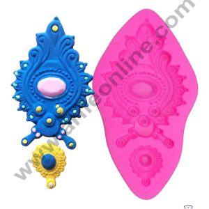Cake Decor Silicon New Long Broche Floral Design Fondant Clay Marzipan Cake Decoration Mould