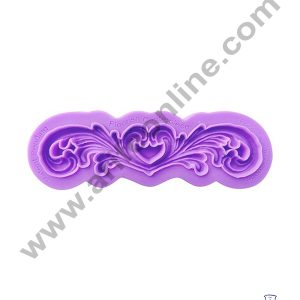 Cake Decor Silicone 1 Cavity Flourish Centerpiece Overlap Shape Fondant Marzipan Mould