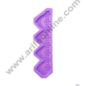 Cake Decor Silicone 1 Cavity Flower Border Lace Fondant Marzipan Mould