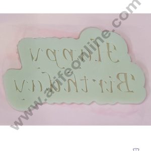 Cake Decor Silicone 1 Cavity Happy Birthday Shape Fondant Marzipan Mould SBSP-1446YX