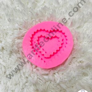 Cake Decor Silicone 1 Cavity Heart Shape Pink Fondant Marzipan Mould