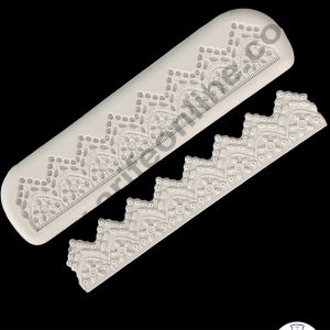 Cake Decor Silicone 1 Cavity Vintage Scalloped Border Lace Fondant Marzipan Mould
