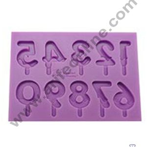 Cake Decor Silicone 10 Cavity Dripping Chocolate Number Shape Fondant Marzipan Mould