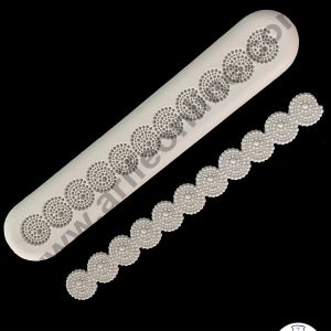 Cake Decor Silicone 1 Cavity Bubble Scalloped Border Lace Fondant Marzipan Mould