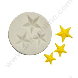 Cake Decor Silicone 3D Star Shape Pink Fondant Marzipan Mould
