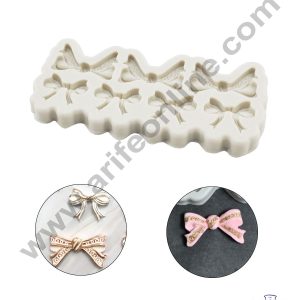 Cake Decor Silicone 7 Cavity Bows Shape Fondant Marzipan Mould SBSP-970YX
