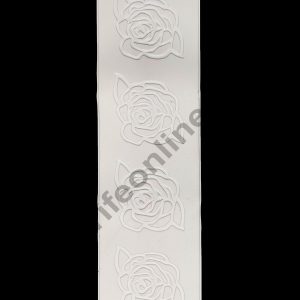 Cake Decor Silicone Rose Pattern Cake Border Lace Mould Fondant Moulds Cake Decorative Silicone Lace Mat Cake Decorating Tools Baking Mat (SBLM-White-02)