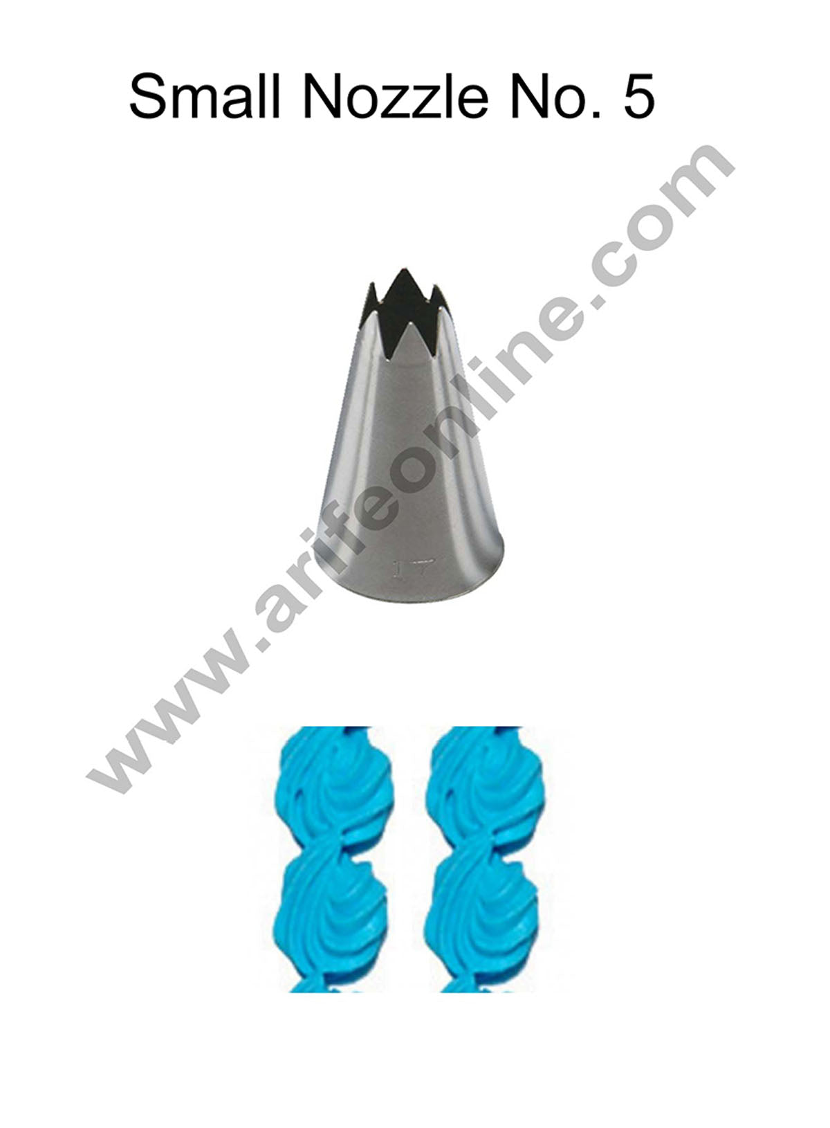 Cake Decor Small Nozzle - No. 5 Open Star Piping Nozzle