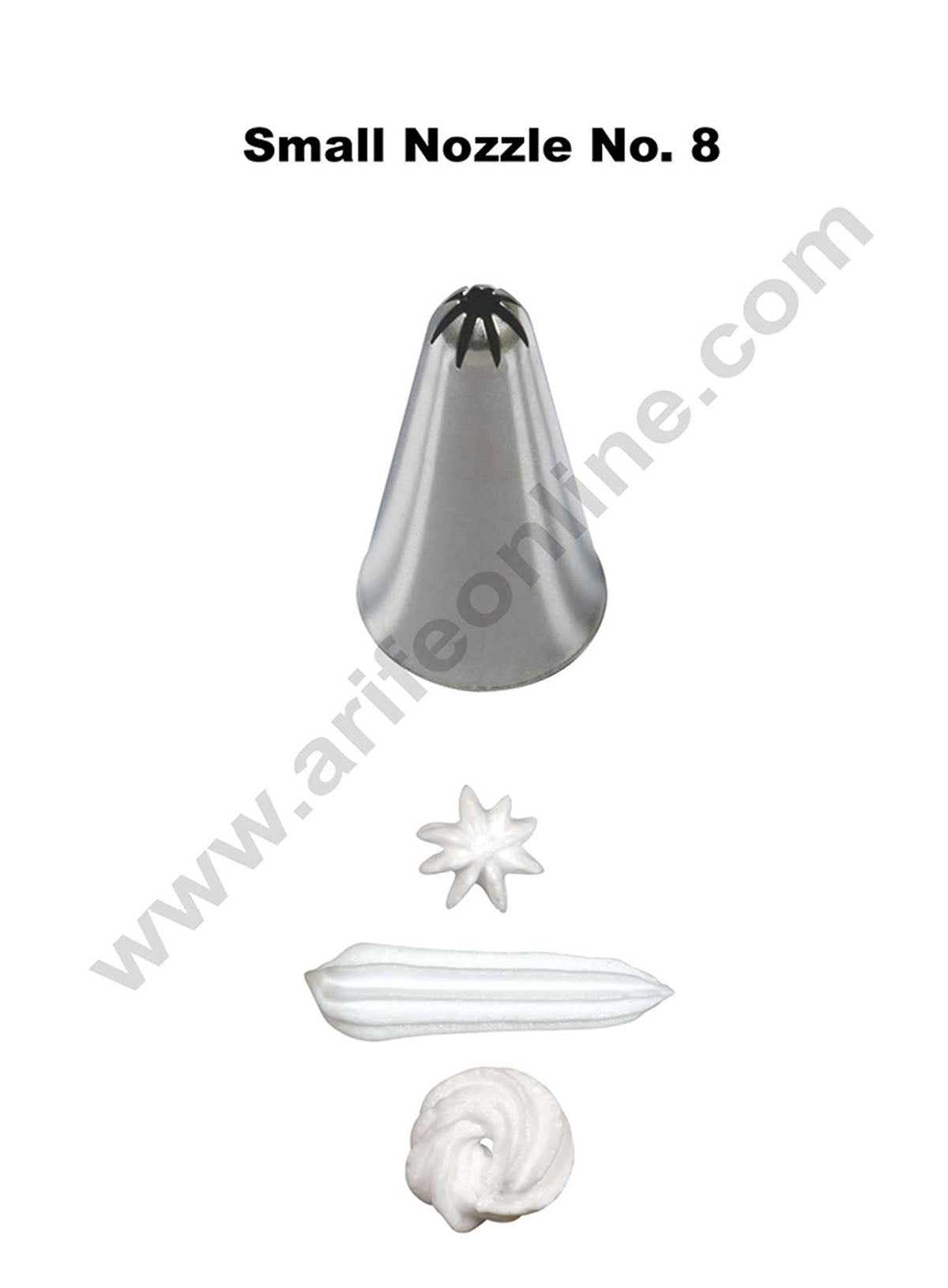 Cake Decor Small Nozzle - No. 8 Closed Star Piping Nozzle