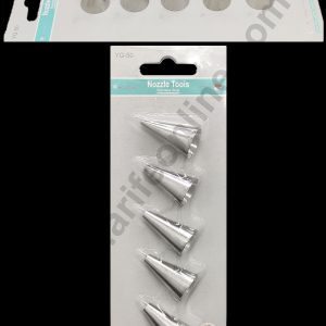 Cake Decor Stainless Steel 5Pcs Set Writing Nozzle For Icing,Tips Piping Nozzle For Cake Decorating Tools (SBYG-50)