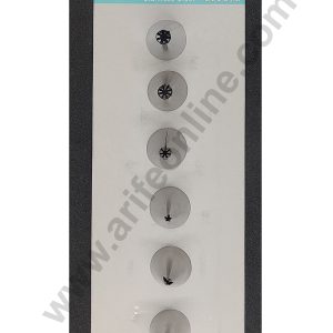 Cake Decor Stainless Steel 6Pcs Set Star Shape Nozzle For Icing,Tips Piping Nozzle For Cake Decorating Tools (SBYG-52)