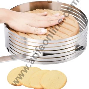 Cake Decor Stainless Steel Big Layer Cake Slicer – Adjustable Big Round Cake Slicer Cutter Leveler