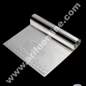 Cake Decor Stainless Steel Small Dough Scrapper with Stainless Steel Handle - 14 cm