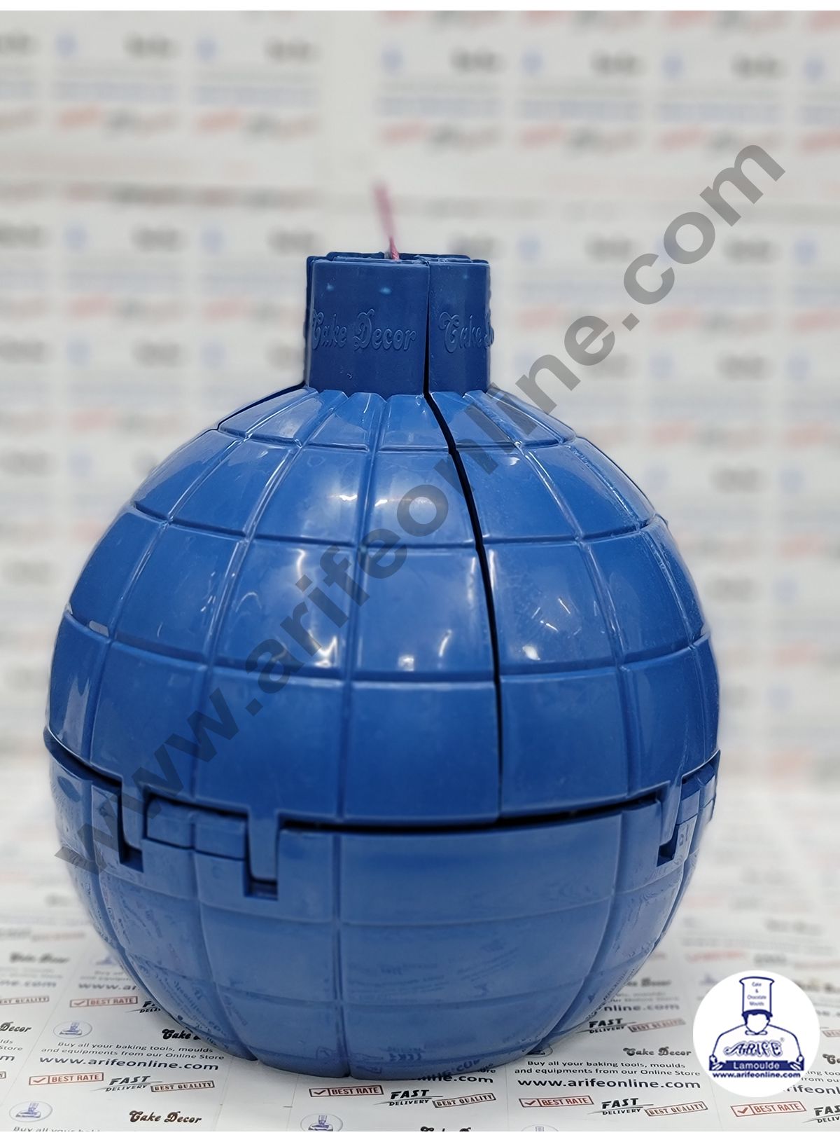 Cake Decor Surprise Plastic Bomb Shaped Cake Gift Box - Blue