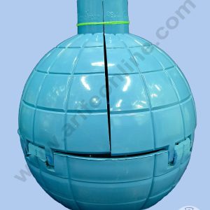 Cake Decor Surprise Unexpected Plastic Bomb Shaped Cake Gift Box for All Occasions - Metallic Blue