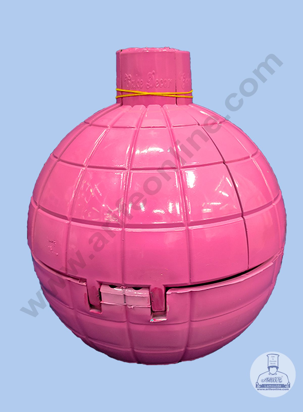 Cake Decor Surprise Unexpected Plastic Bomb Shaped Cake Gift Box for All Occasions - Metallic Pink