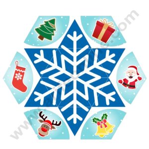 Cake Decor Ultimakes Snowflakes Chocolate Sticker - SBUCS-UC004 ( 10 pc )