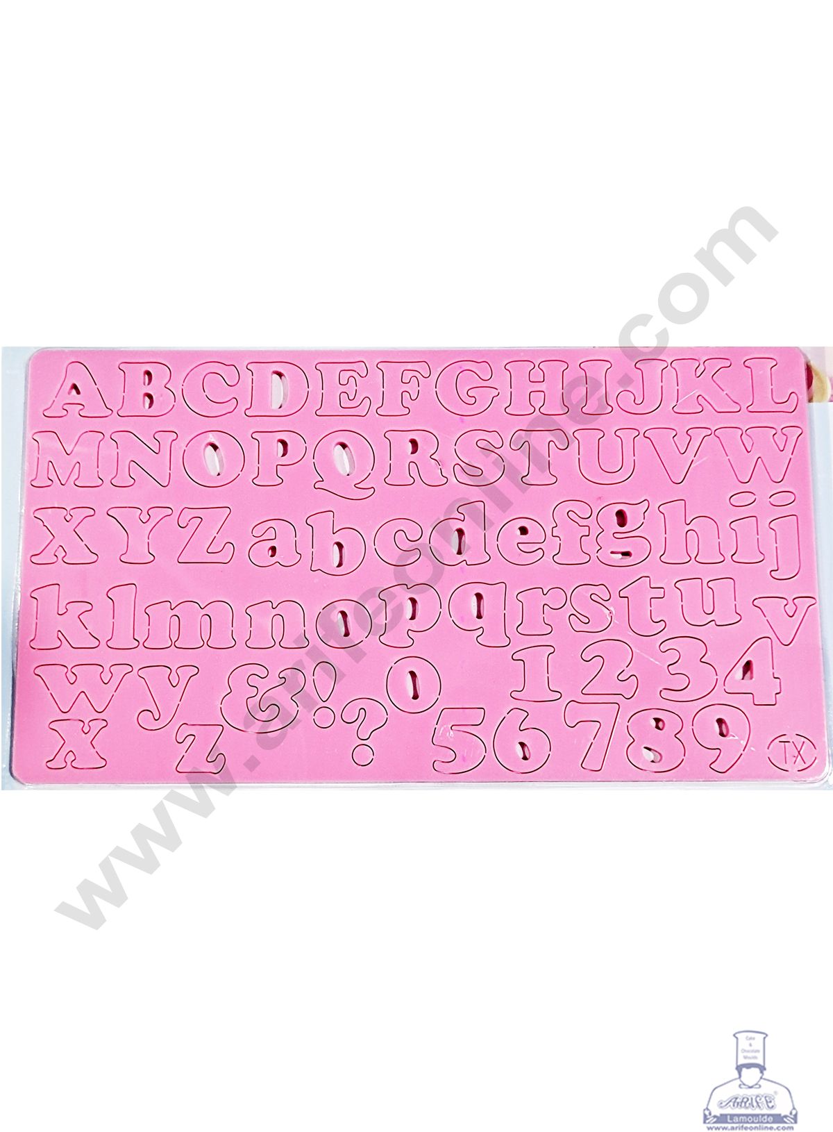 Cake Decor Uppercase Alphabet Lowercase Alphabet and Number Theme Shape Acrylic DIY Stamp Embossed Fondant Cake Decorating TXHMI-202