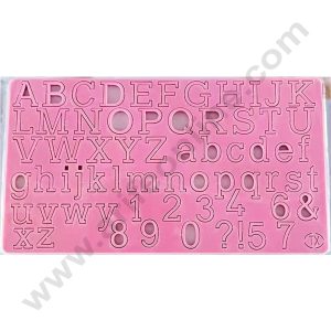 Cake Decor Uppercase Alphabet Lowercase Alphabet and Number Theme Shape Acrylic DIY Stamp Embossed Fondant Cake Decorating TXHMI-203