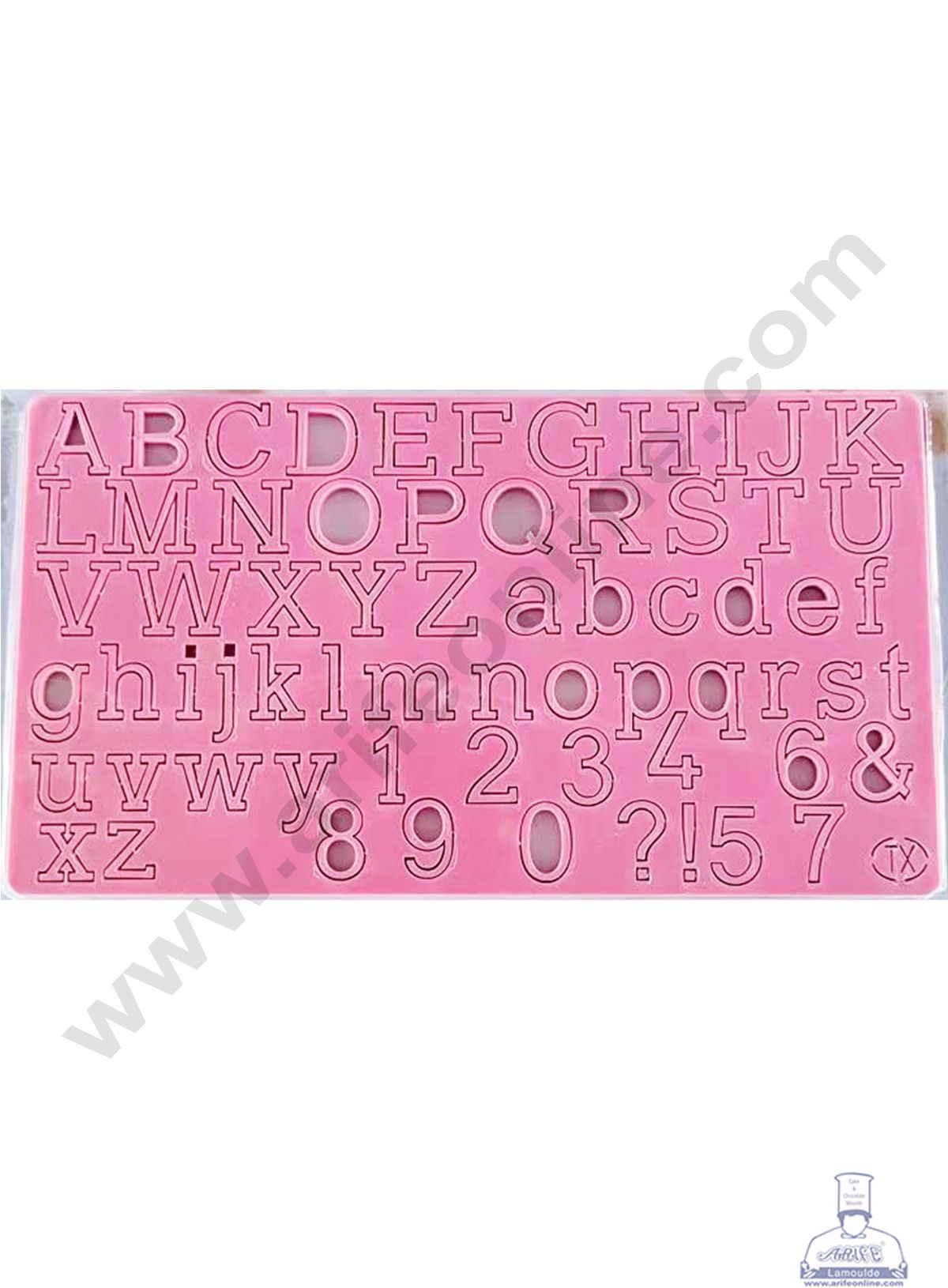 Cake Decor Uppercase Alphabet Lowercase Alphabet and Number Theme Shape Acrylic DIY Stamp Embossed Fondant Cake Decorating TXHMI-203