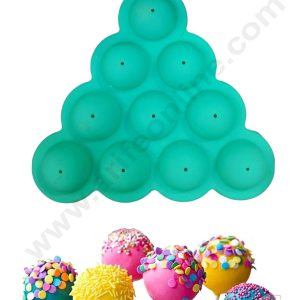 Cake Decor™ 10 Cavity Round Chocolate Candy Cake Pop Mold Lollipop Mold SBCM-719