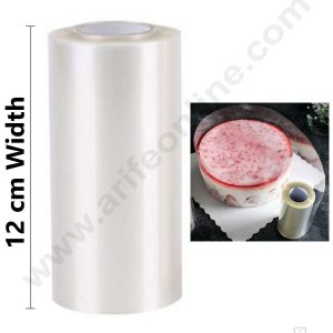 Cake Decor™ 12 cm Collars Acetate Sheet Roll Clear Cake Pull Me Cake Strips Transparent Chocolate Mousse Collar Surrounding Edge Decorating (12cm x 10m Roll)