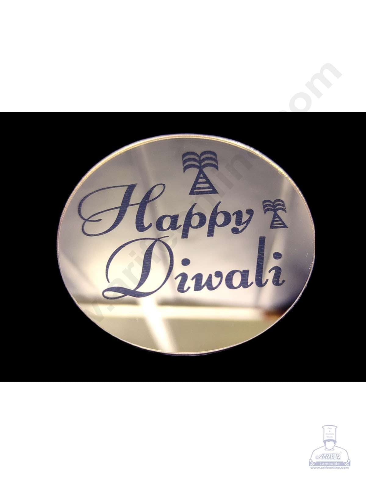 Cake Decor™ Acrylic Happy Diwali Coin Topper for Cake and Cupcakes ( SBMT-Coin-026 )