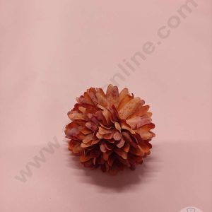 Cake Decor™  Big Dahlia Artificial Flower For Cake Decoration – Orange( 1 pc pack )