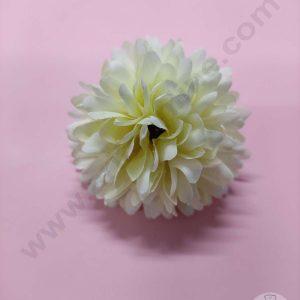 Cake Decor™  Big Dahlia Artificial Flower For Cake Decoration – White( 1 pc pack )