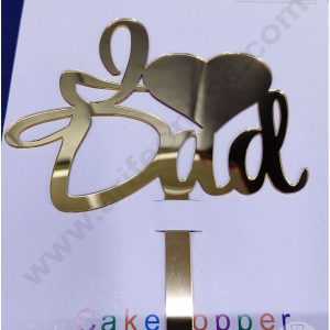 Cake Decor™ Fathers Day Acrylic Cake Topper I Love Dad ( SBMT-Father3 )