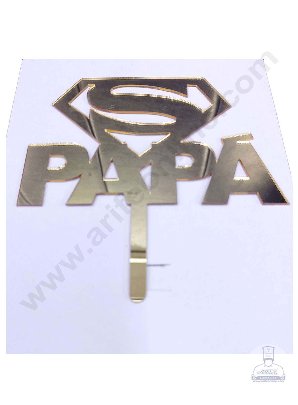 Cake Decor™ Fathers Day Acrylic Cake Topper Papa with Superman Logo ( SBMT-Father2 )