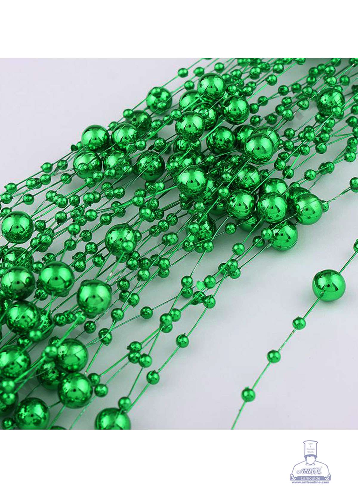 Cake Decorβ’ Green Artificial Pearls String Beads Chain Garland Flowers Wedding Christmas Party Decoration 3mm 8mm Beads (SBBD-16)