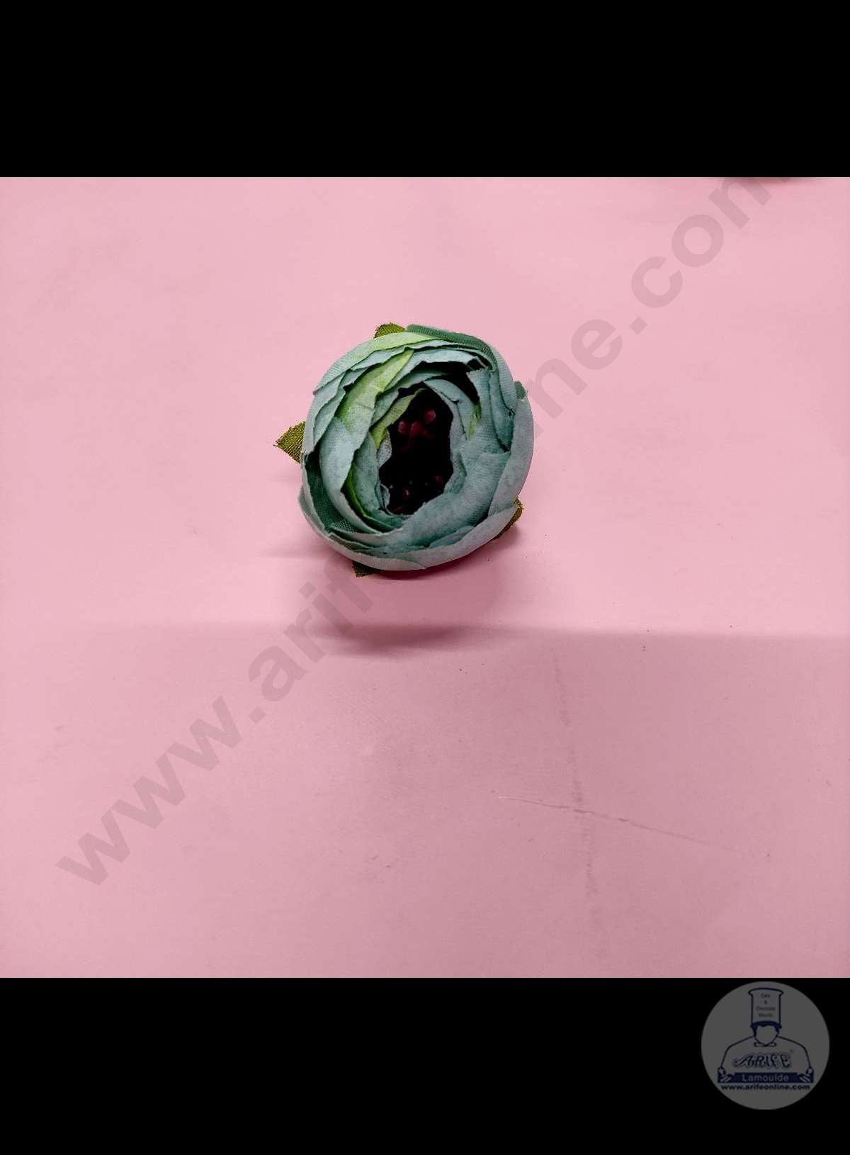 Cake Decor™  Medium Peony Artificial Flower For Cake Decoration – Blue( 1 pc pack )