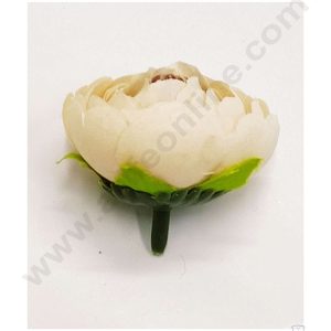 Cake Decorβ’ Medium Peony Artificial Flower For Cake Decoration β Light Yellow( 10 pc pack )