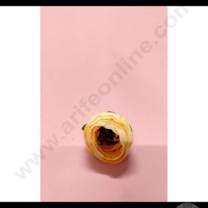 Cake Decorβ’ Medium Peony Artificial Flower For Cake Decoration β Yellow( 1 pc pack )