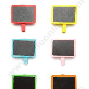 Cake Decorβ’ Mini Black Board With Clip Topper - Multicolor ( 6 pc pack ) SBAD-001-BBM