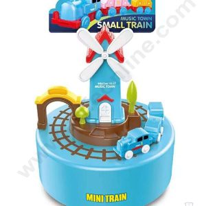 Cake Decor™ Mini Train Carousel Music Box - Blue