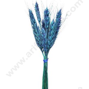 Cake Decor™ Natural Blue Color Dried Wheat Stalks For Cake Decoration Bouquet Wedding Party Centerpieces Decorative - Blue (50 pcs pack)