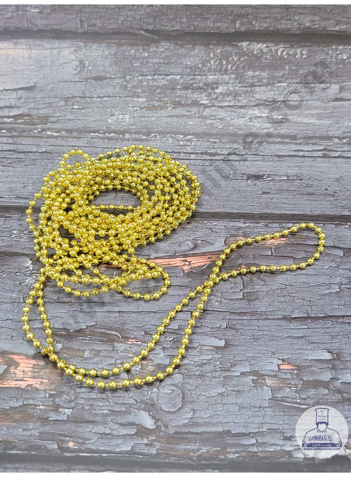 CAKE DECORβ’ Pearl Bead String For Cake Decoration β Gold ( 4 Meter )