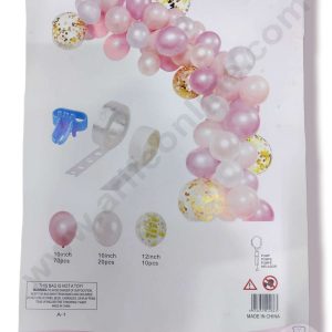 Cake Decor™ Pink White Theme Balloons Package Set For Party Balloon Decoration (Pack of 100 pc )
