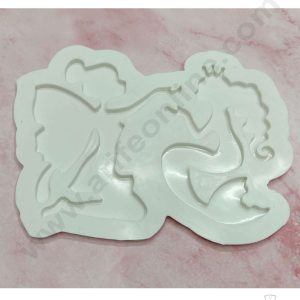 Cake Decor™ Silicon 2 Cavity Fairy and Mermaid Shape Cake Decoration Mould SBSP-914