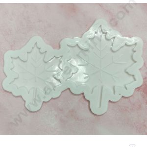 Cake Decor™ Silicon 2 Cavity Maple Leaf Shape Cake Decoration Mould SBSP-909