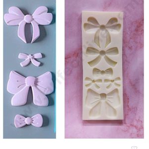 Cake Decor™ Silicon 6 Cavity Different Bow Shape Cake Fondant Mould SBSP-DYF6145