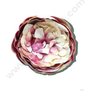 Cake Decor™  XL Peony Artificial Flower For Cake Decoration – Red White ( 5 pc pack )