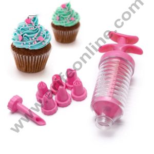 Cake Decor Plastic Icing Piping Syringe Tips Cake Decoration 8 pcs Nozzle Set