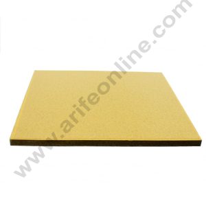 Cake Decor Gold Square Drum Cake Board Cake Base - 8 inch