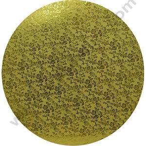 Cake Decor Gold Round Drum Cake Board Cake Base - 12 inch
