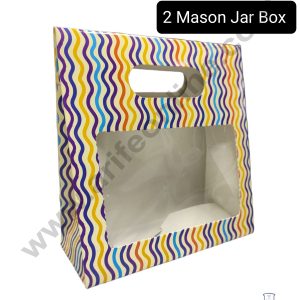 Cake Decor 2 Mason Jar Paper Carry Bags Printed - 01 Medium (10 Pcs)