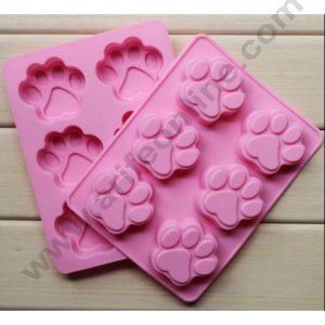 Cake Decor 6 Cavity Silicon Cat Pow Mould Muffin Mould